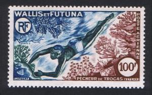 Wallis and Futuna Fishing Underwater Airmail SG#180 SC#C16