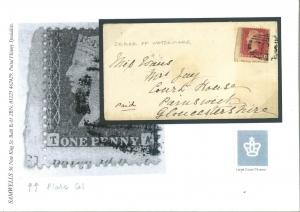 GB RARE SG.40 Cover CORNER MARGINAL Plate 61 TA WATERMARK ERROR New Find RRR MC9 