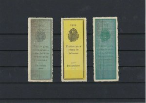 Salvador 1904 large mint never hinged Revenue stamps Ref: R4194