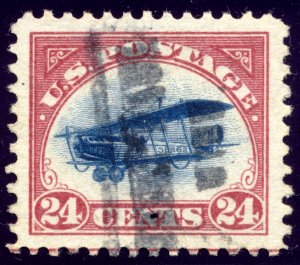 US C3 24c Airmail 1918 Curtiss Jenny PSAG grade 95J used