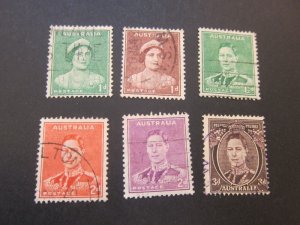 Australia 1938 Sc 180-82B,183A FU 