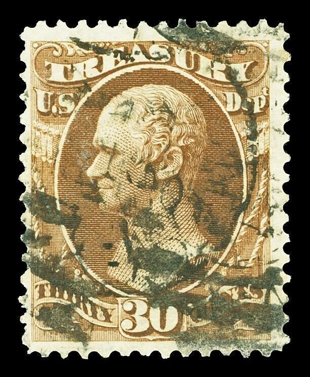 Scott O81 1873 30c Treasury Dept Official Used F-VF Cat $12