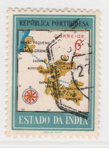 1957 Portuguese India 6r Used Stamp A20P35F2284-