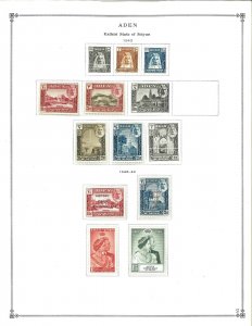 Aden 1937-1963 M & U in Mounts on Scott International Pages.