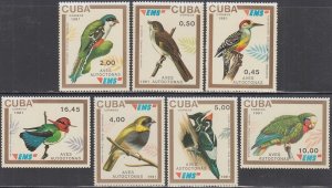 Cuba Scott # 3328-34 CPL MNH VARIOUS BIRDS