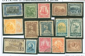 Colombia #408/411-415/418-419/ Used Single