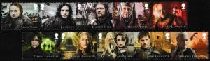 GB 4033-4042 Game of Thrones Character set 10 MNH 2018