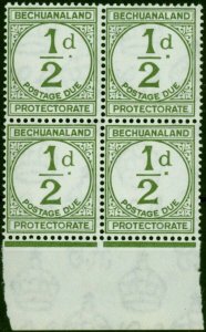 Bechuanaland 1932 1/2d Sage-Green SGD4 V.F MNH Block of 4