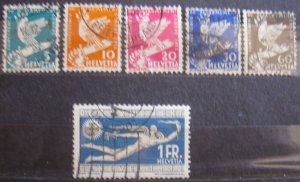 Switzerland #210-215 Used Set- SCV=$2760 (HR)