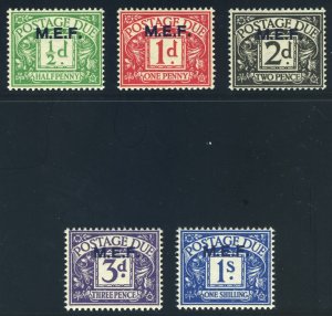 BOFIC - MEF 1942 KGVI Postage Dues set complete superb MNH. SG MD1-MD5.
