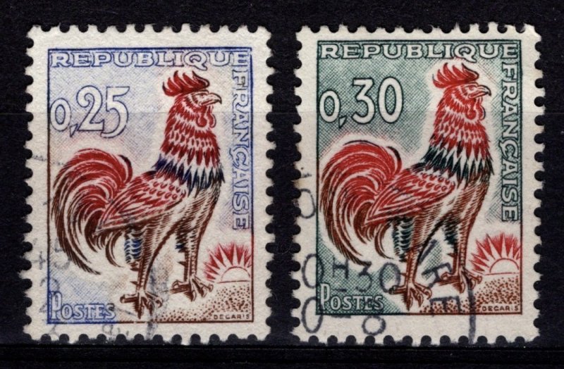 France 1962-65 Gallic Cock Definitives, Set [Used]