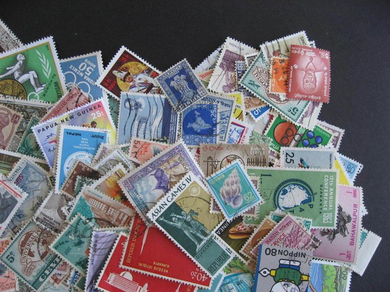 ASIA colossal mixture (duplicates, mixed cond) of 250 old new large, & small