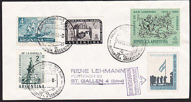 ARGENTINE ANTARCTIC cover 1965..............................................8219