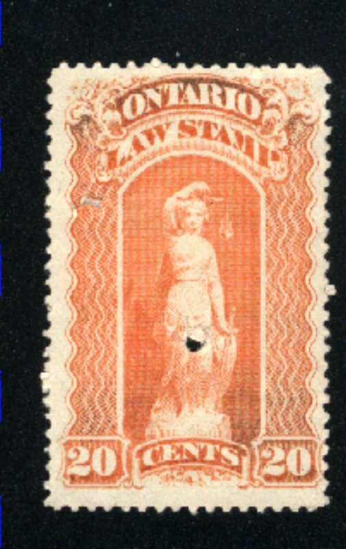 Canada C 20 cent Ontario Law stamp  PD