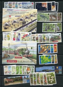 Jersey Stamps and Sheets From the 2009 Yearbook MNH! Birds, Mushrooms, Trains