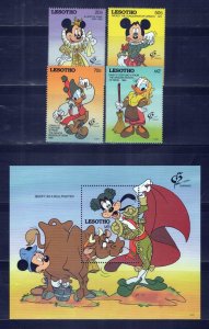 Lesotho 897-901 MNH Disney Royalty Lady of Rank Bullfighting ZAYIX 0724M0121