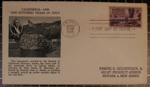 Scott 954 - 3 Cents Gold Centennial Fulton FDC - Typed Address - Planty 954-12