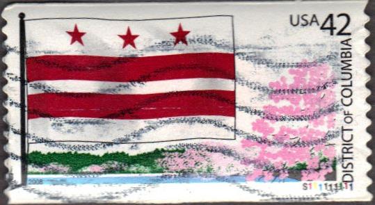 US Used 42 cent Scott# 4283 District of Columbia Flag and...