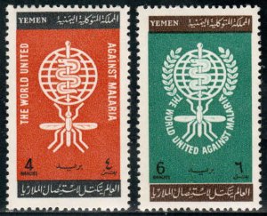 Yemen  #135-136  Mint NH   CV $1.70. Slight bend in #136