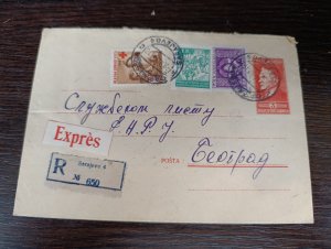 Yugoslavia 1949 Bosnia, uprated 3 din. Tito stationery, Sarajevo to Belgrade