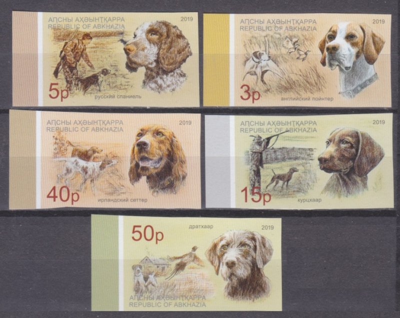 2019 Abkhazia Republic 983-987b Dogs 25,00 €