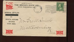 383 MAILOMETER TYPE IV USED ON COLORFUL BROWN SHOE COMPANY AD COVER LV2570