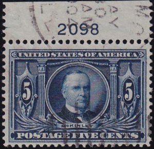 US 326 Early Commemoratives Used F-VF Nice Plate # Single - 1902 Ill. Cancel