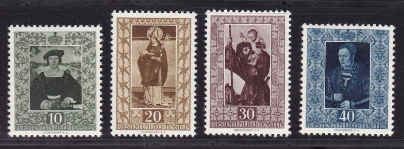 Liechtenstein 1953 Paintings Set Complete (4) in VF+/LH(*) Mint Condition