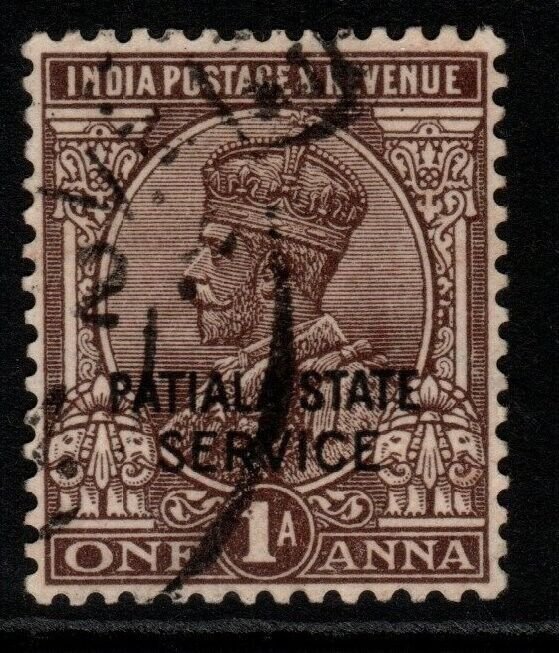 INDIA-PATIALA SGO59 1936 1a CHOCOLATE FINE USED