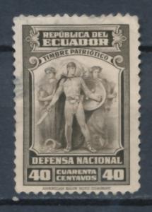 Ecuador 1942 Scott RA51A used - 40c, National Defense, Warrior