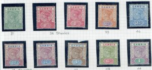 GAMBIA 1898 Set of eight mint incl extra - 42812