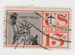 USA Airmail 1959 - Scott C58 used - 15c, Statue of Liberty 