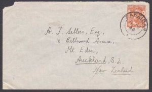 ZANZIBAR 1946 20c on cover to New Zealand...................................W460