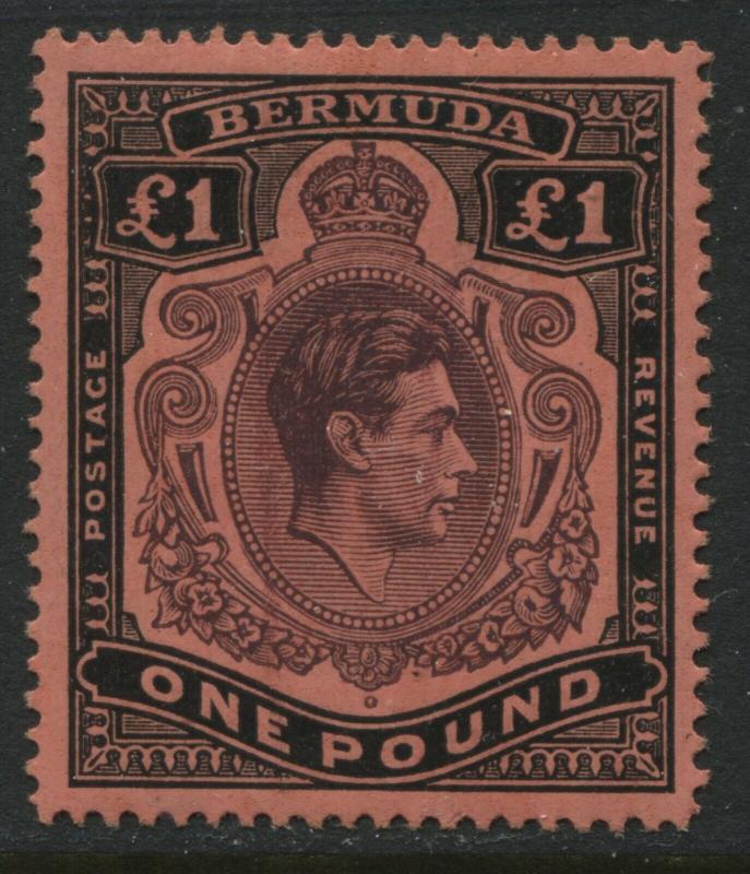 Bermuda KGVI 1942 £1 perf 14 unmounted mint NH