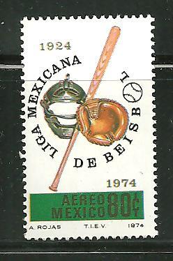 Mexico C-436 MNH Mexican Baseball League 50th Anniversary