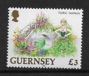 1996 Guernsey Scott #497 £3 Floral Fantasia MNH