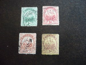 Stamps - Bermuda - Scott# 82-84,89 - Used Part Set of 4 Stamps