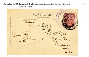 Barbados 1934 Postcard