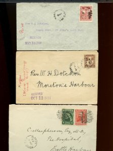 NFLD 2 covers +1 front, Herring Neck, Hants.?, Bonne Bay split rings Canada