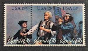 US SC# 1629-1631 MNH (13c)  The Spirit of '76 - se-tenant strip of 3, MNH