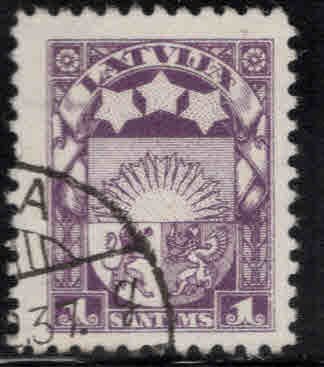 Latvia Scott 135 Used coat of arms stamp