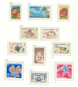 French Polynesia #196-206 Mint (NH)  (Flora) (Flowers) (Human Rights) (Sports)