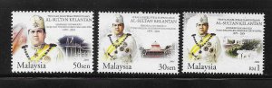 Kelantan Malaysia 2004 Sultan Tengku Ismail Petra Sc 122-124 MNH A1114