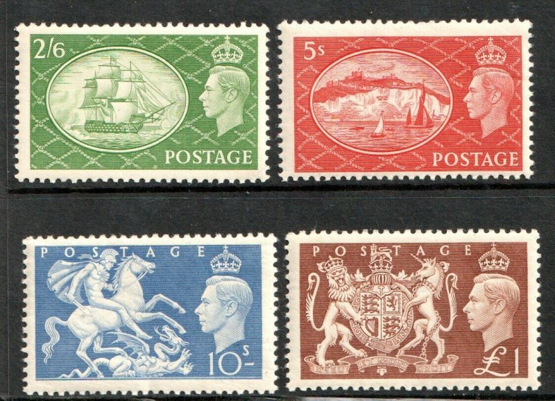 1951 S.G: 509/512 - KING GEORGE VI - FESTIVAL HIGH VALUE SET - UNMOUNTED MINT