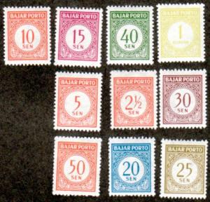 Indonesia # J63-J72 Mint!