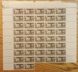 Ivory Coast #133* NH  Part sheet of 42  CV $50.40