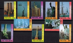 Nevis 1986 Sc#507/516 STATUE OF LIBERTY CENTENARY/SHIPS Set (10) MNH