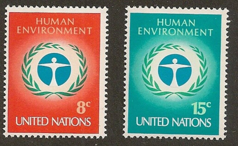 United Nations 229-230 New York Human Environment 8c 15c set MNH 1972