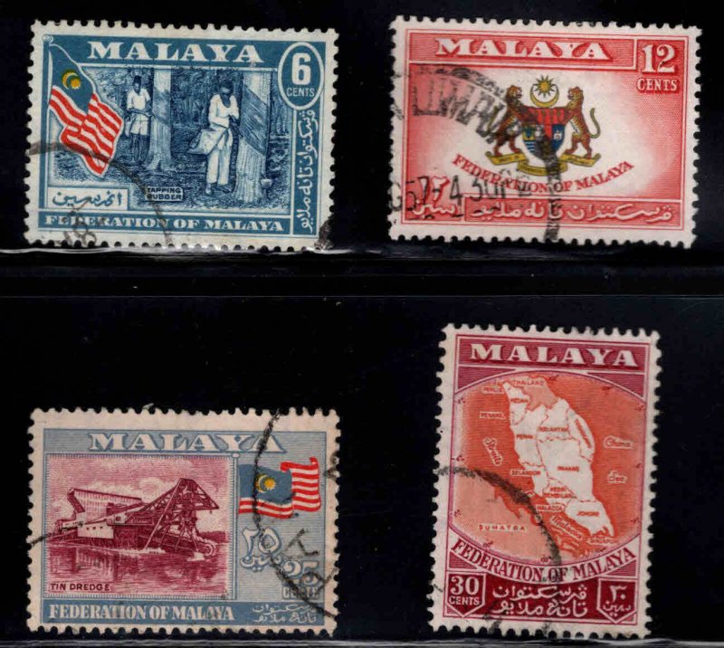 MALAYA Federation stamp set Scott 80-83 Used