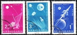 Bulgaria. 1963. 1388-90. Space. USED.